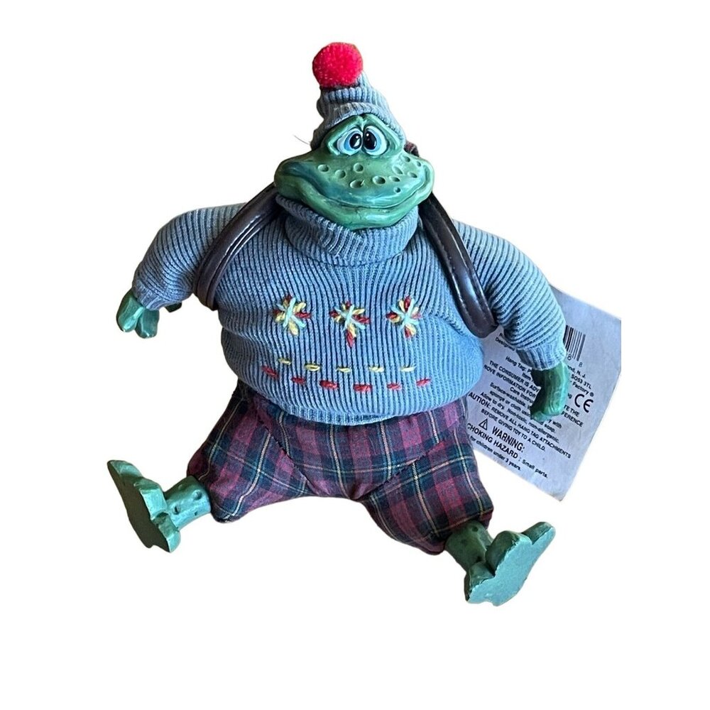 Russ‎ Berrie The Country Folks Frog Leapin Louie Shelf Sitter Plush Plastic Toy
